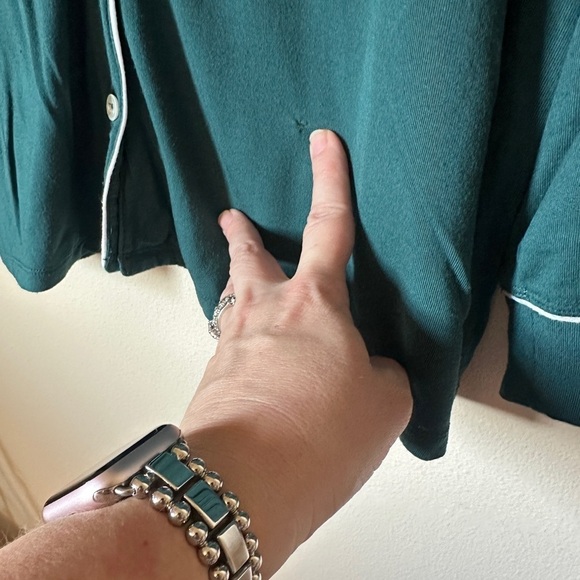 Eberjey Gisele TENCEL™ Modal Long PJ Set in Evergreen Size L - Picture 10 of 11